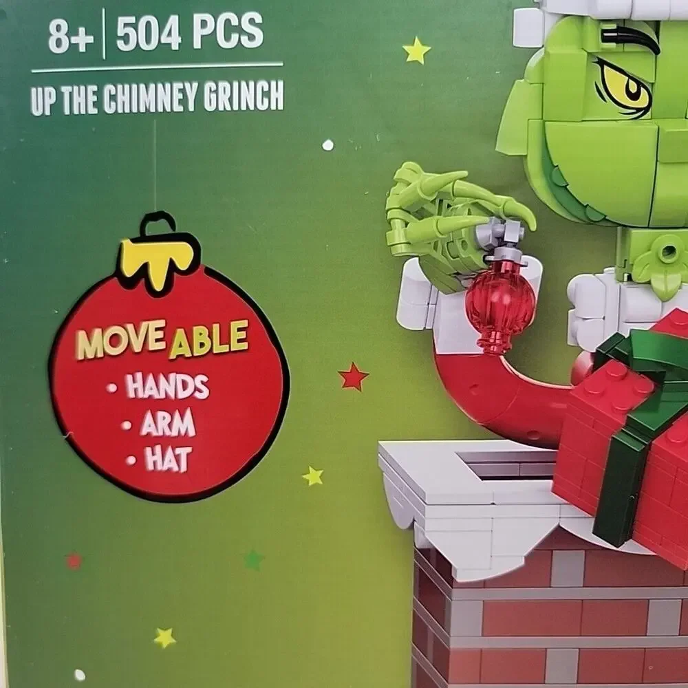 BrickCraft Up The Chimney Grinch 504pc Christmas Holiday‎ Brick Building Set NEW